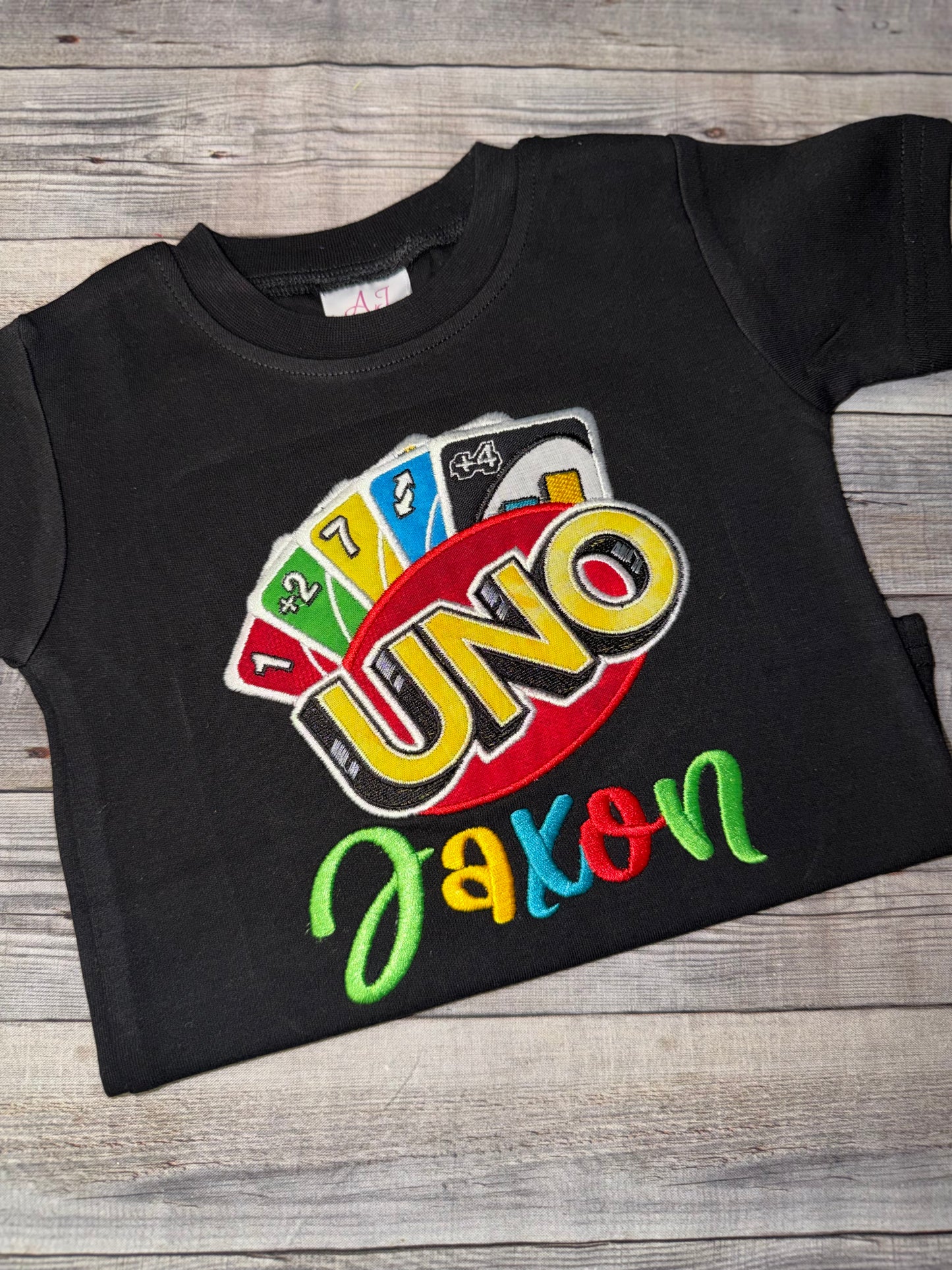 Personalized UNO Birthday Shirt for Boys – Custom Name UNO Card Shirt – Toddler Birthday Outfit