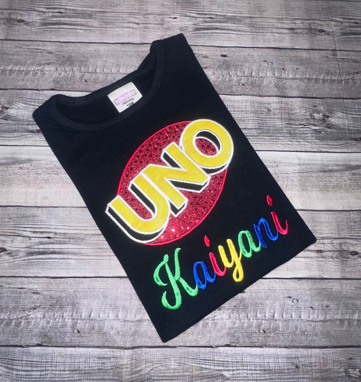Uno birthday shirt for girls- 1st birthday