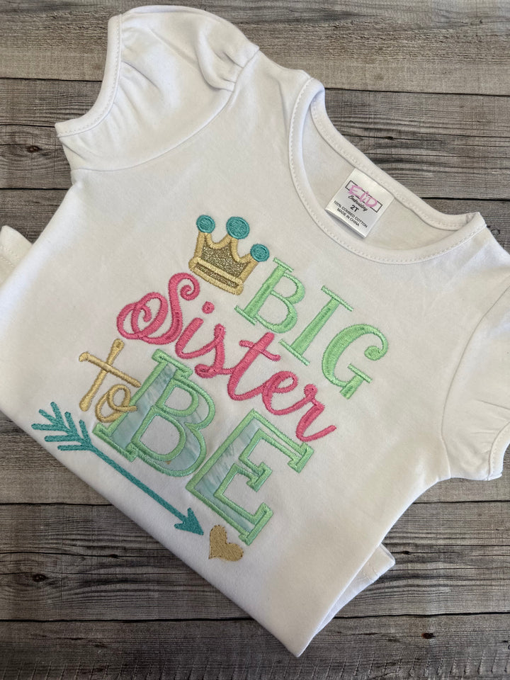 Big Sister to be shirt for girls