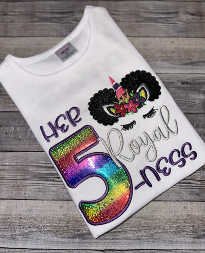 Her Royal Five-ness birthday shirt for girls