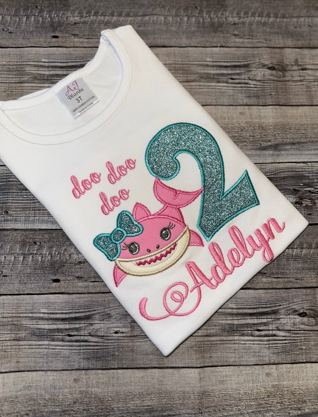 Personalized Baby Shark birthday shirt for girls|Custom Birthday shirt