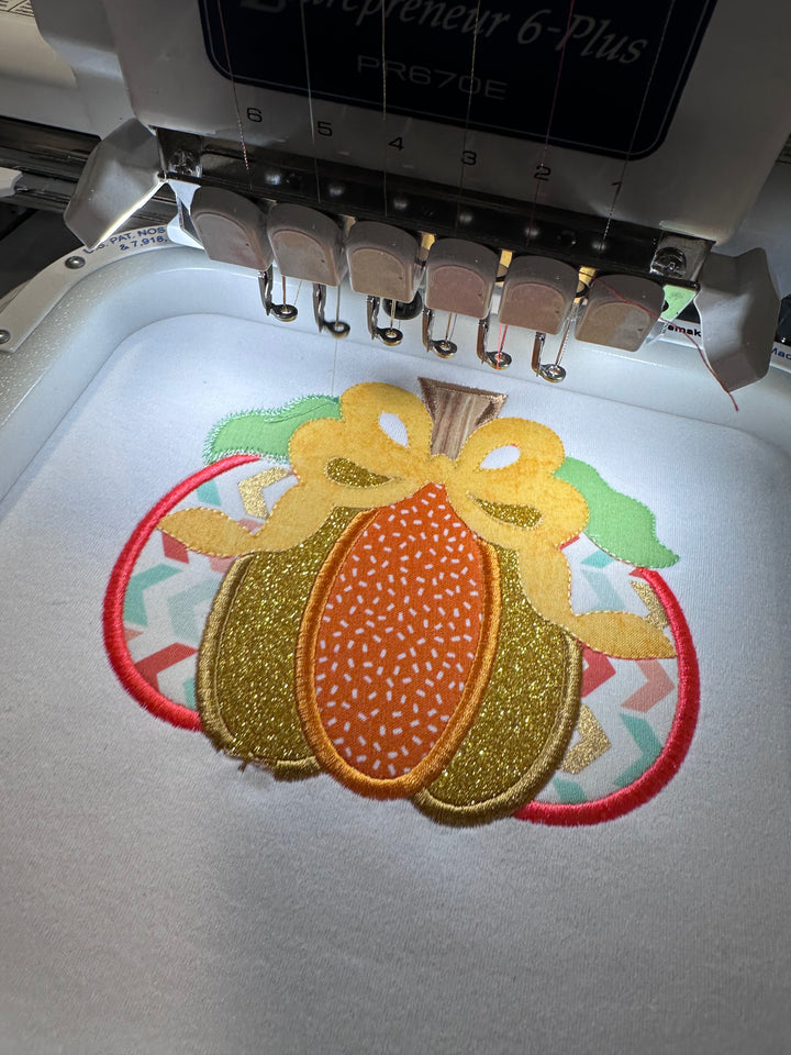 Personalized Pumpkin shirt for girls. Thanksgiving holiday 