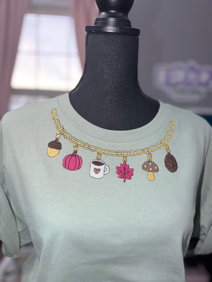 Fall Charm Embroidered Shirt