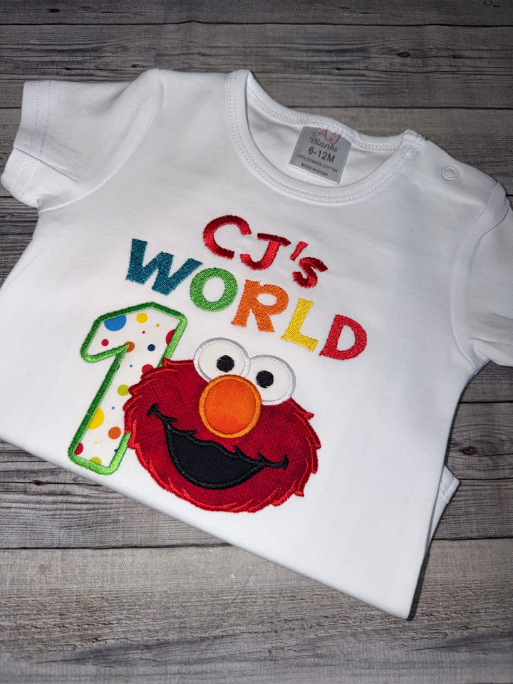 Personalized Elmo-Inspired Birthday Shirt|Custom Birthday Shirt for boys