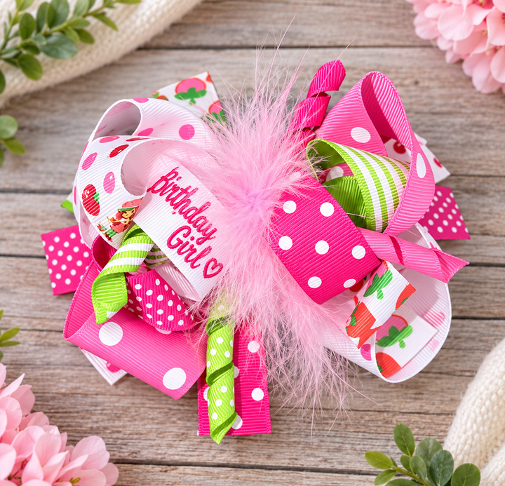 Strawberry Shortcake inspired Boutique Hairbow