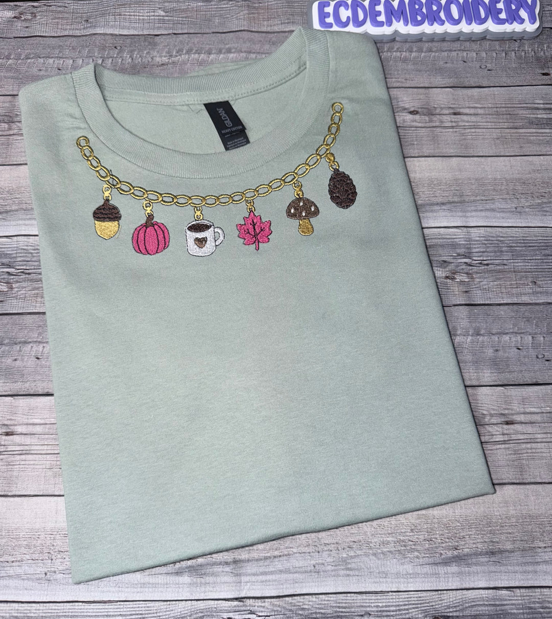 Fall Charm Embroidered Shirt