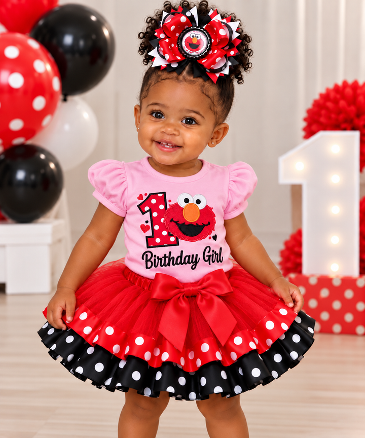 Elmo First Birthday Outfit