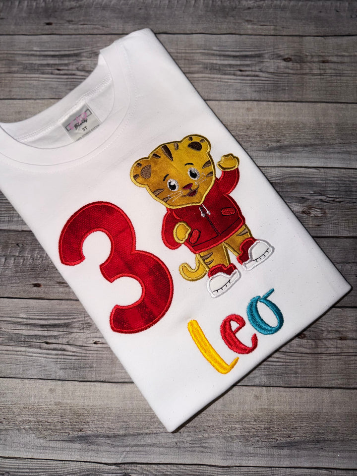 Customized Daniel Tiger Inspired Birthday Shirt – Personalized Toddler Birthday Shirt