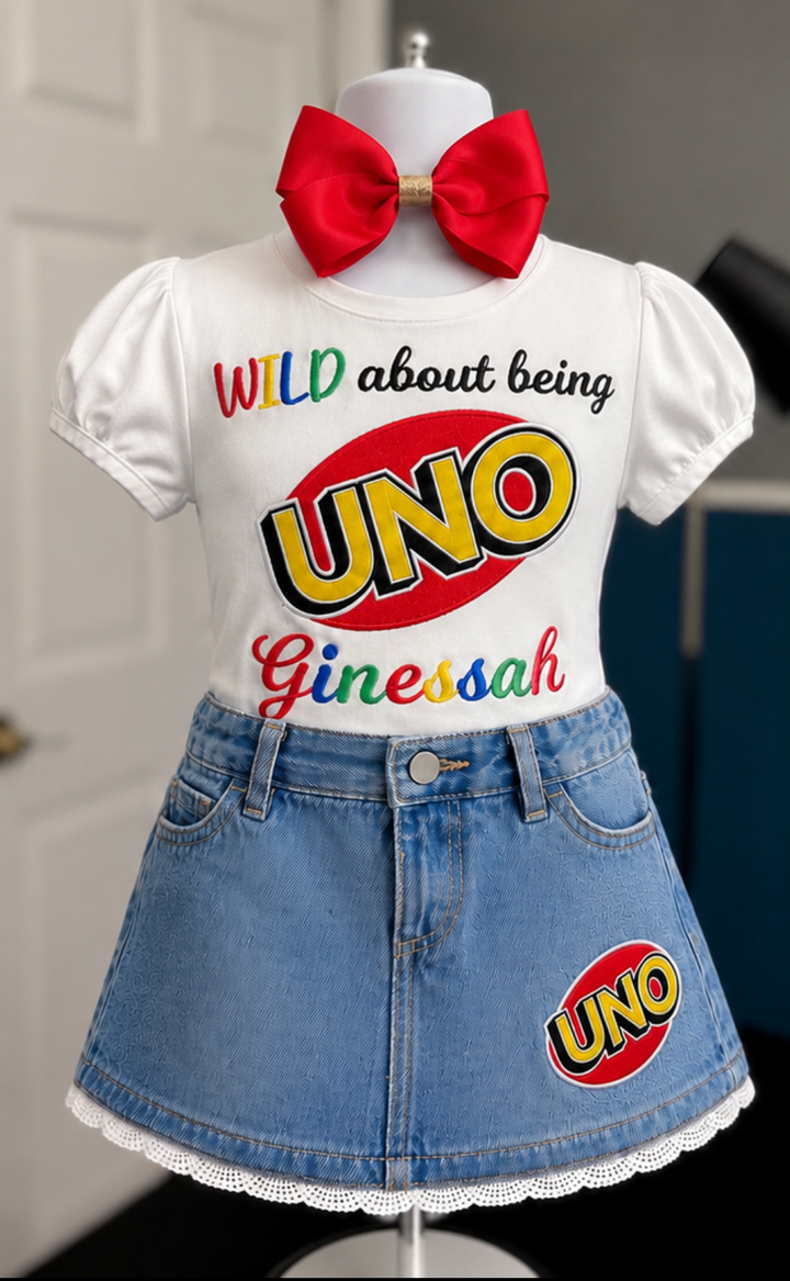 Wild about being Uno 1st Birthday Outfit
