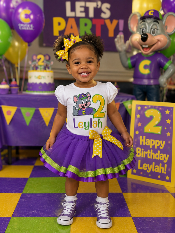 Cheese E Mouse birthday outfit