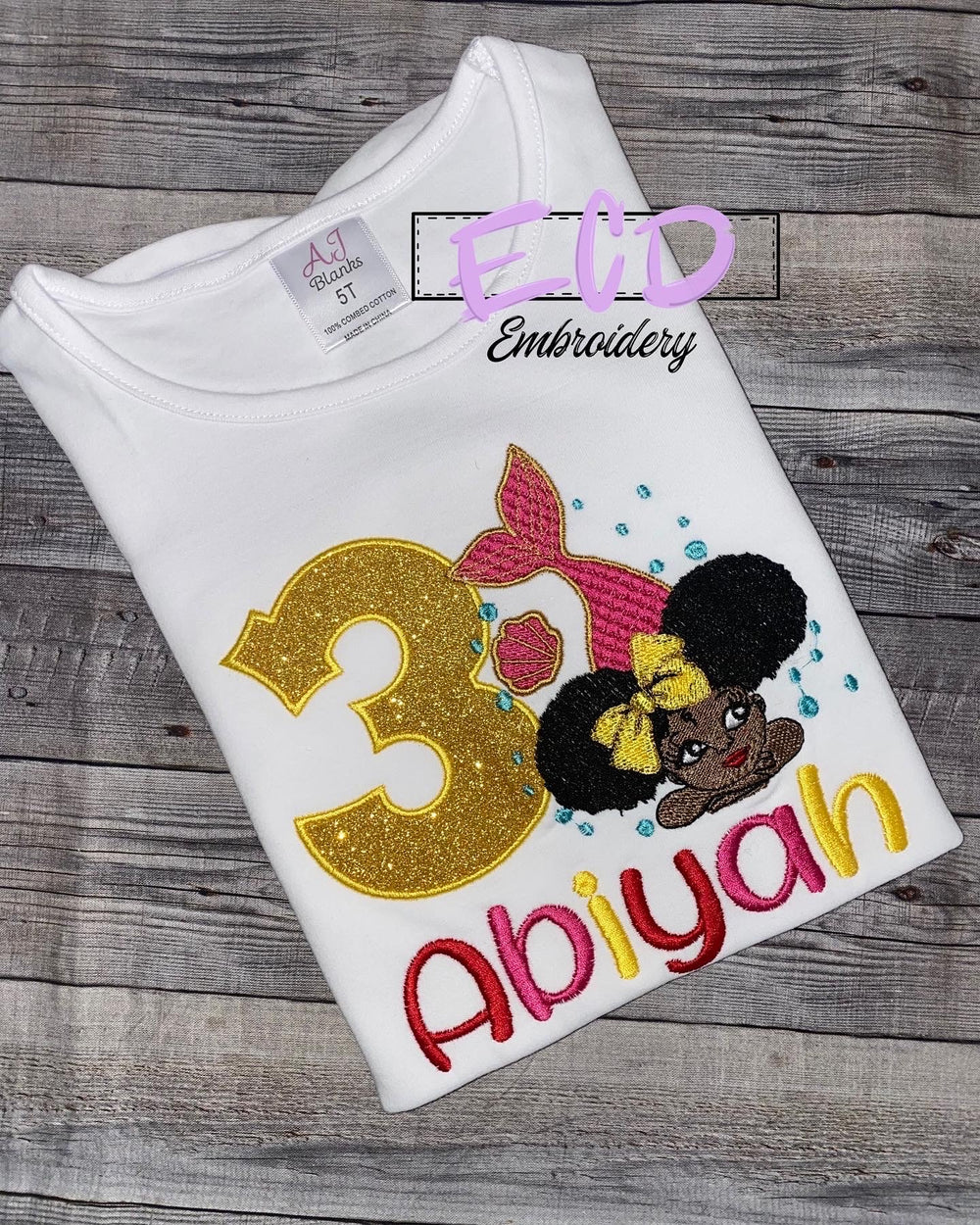 Black Mermaid Birthday outfit for girls