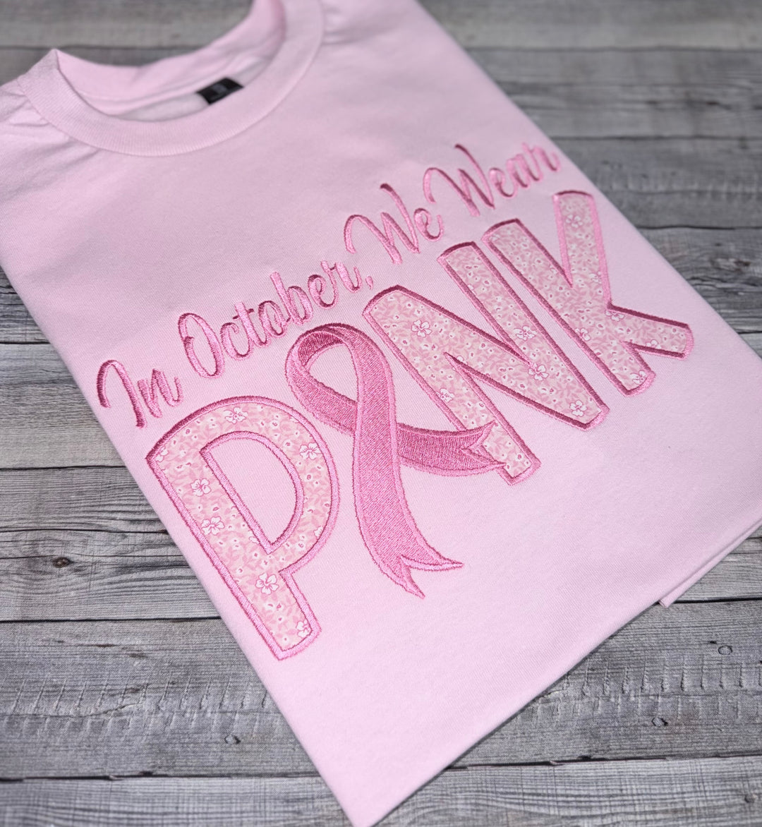 In October, We Wear Pink Tshirt