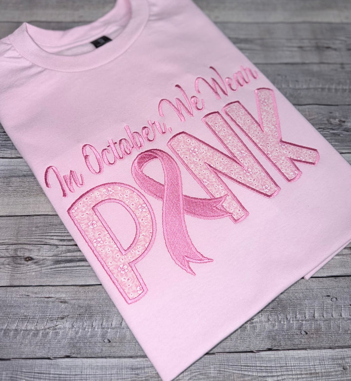 In October, We Wear Pink Tshirt