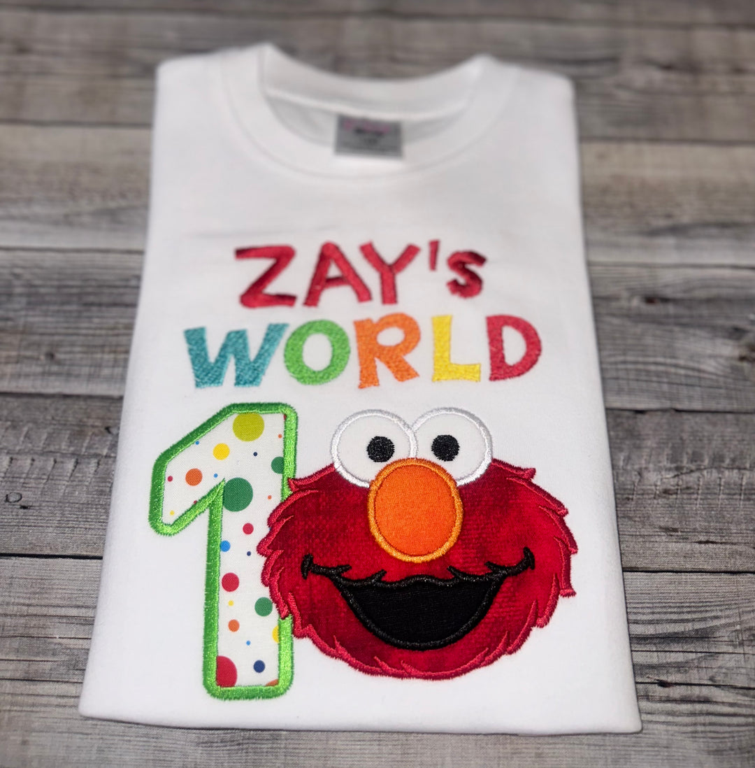 Personalized Elmo-Inspired Birthday Shirt|Custom Birthday Shirt for boys