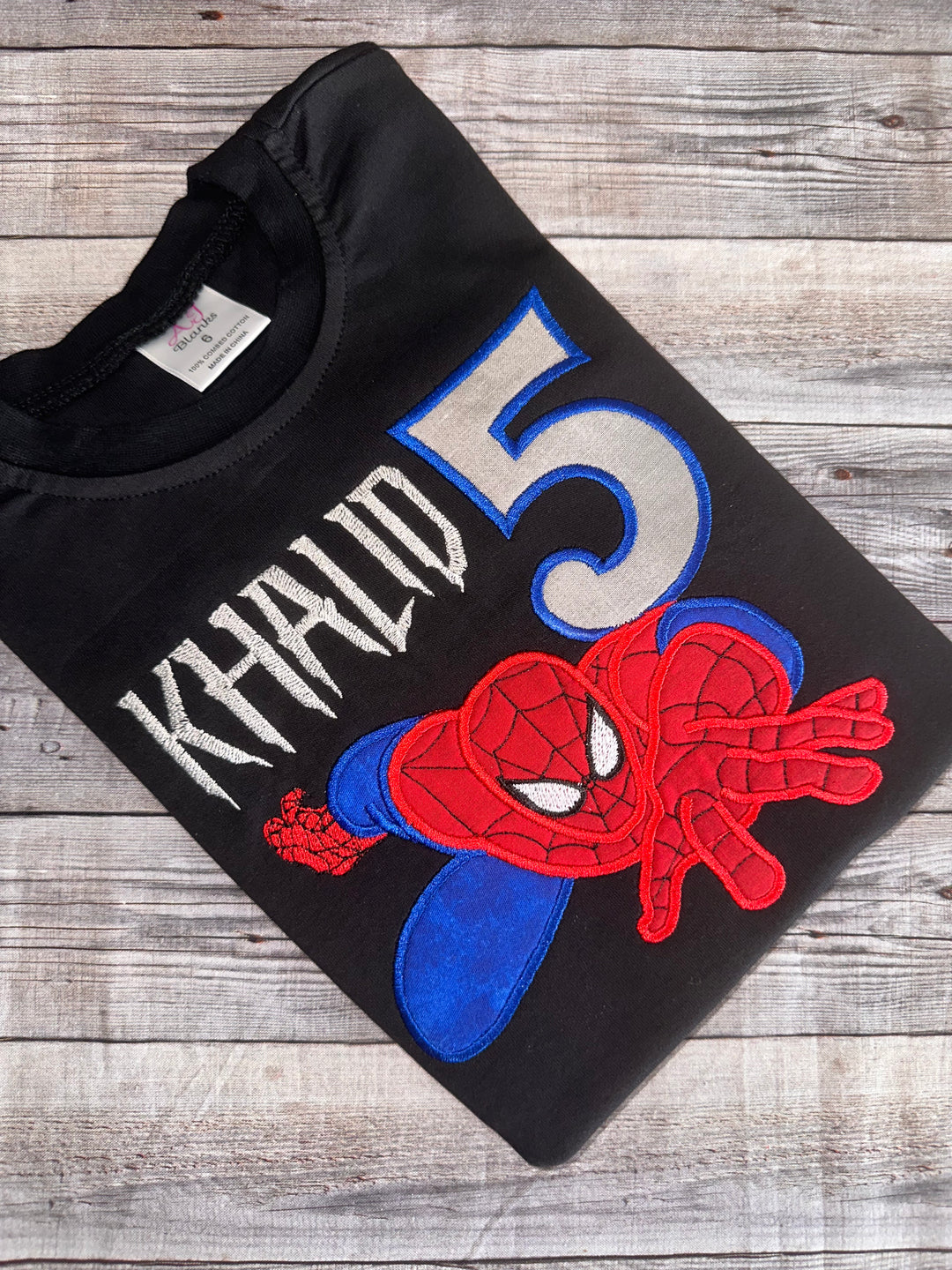 Spider Superhero Birthday Shirt