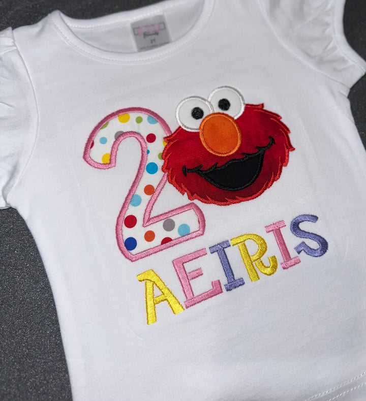 Personalized Elmo Inspired Shirt for girls