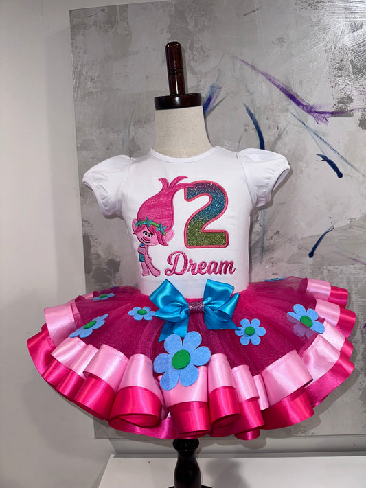 Troll Princess birthday outfit for girls