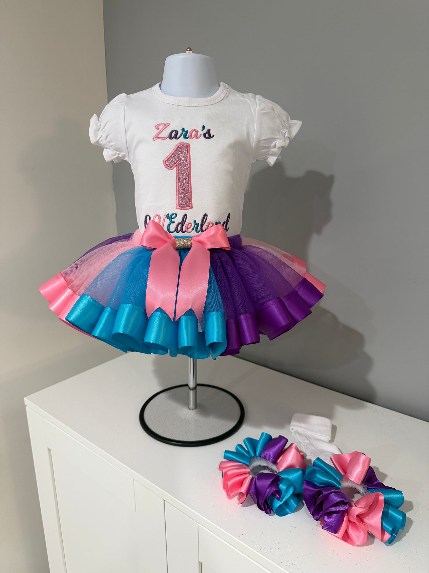 Personalized 1st birthday outfit for girls|Custom First Birthday tutu set