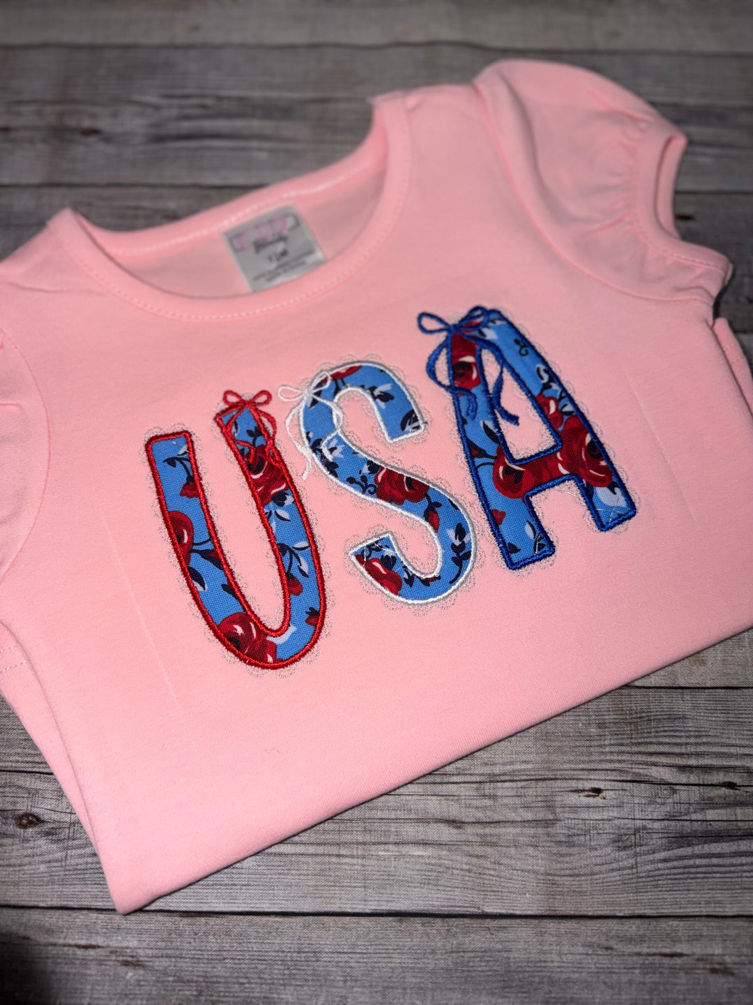 Patriotic USA Applique Shirt