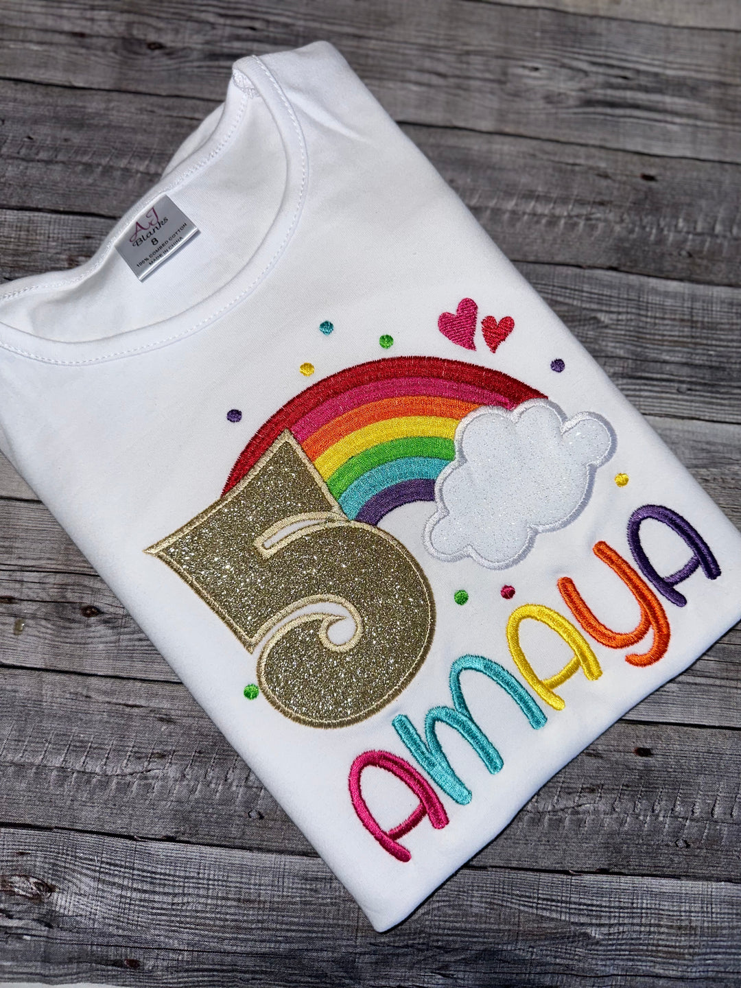 Personalized Rainbow birthday outfit|Custom Birthday Dress &amp; Shirt for girls