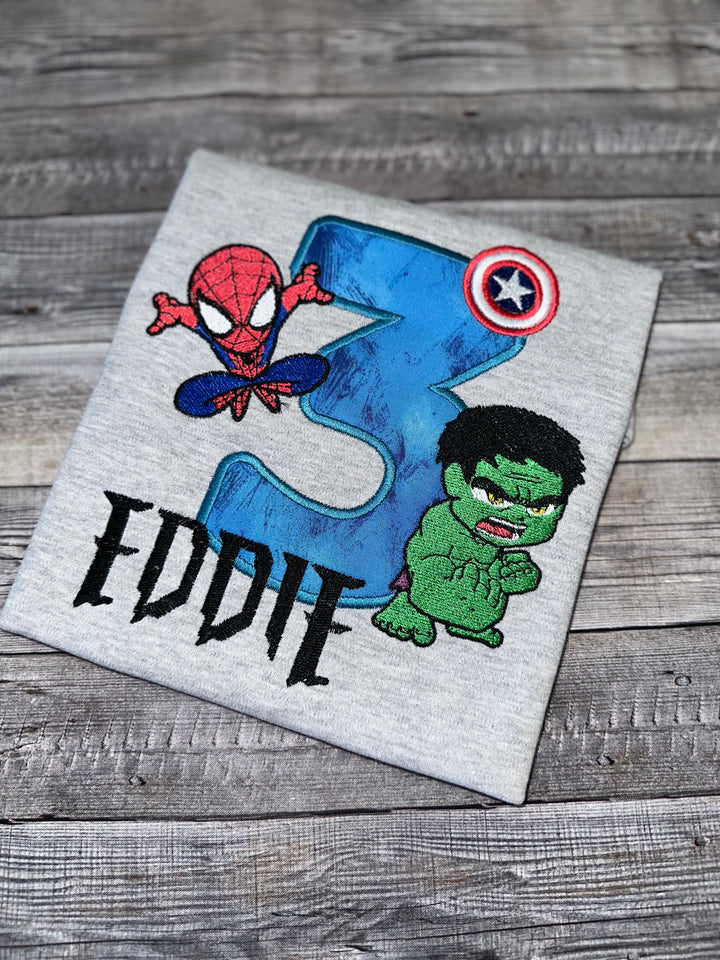 Superhero 3rd Birthday Shirt