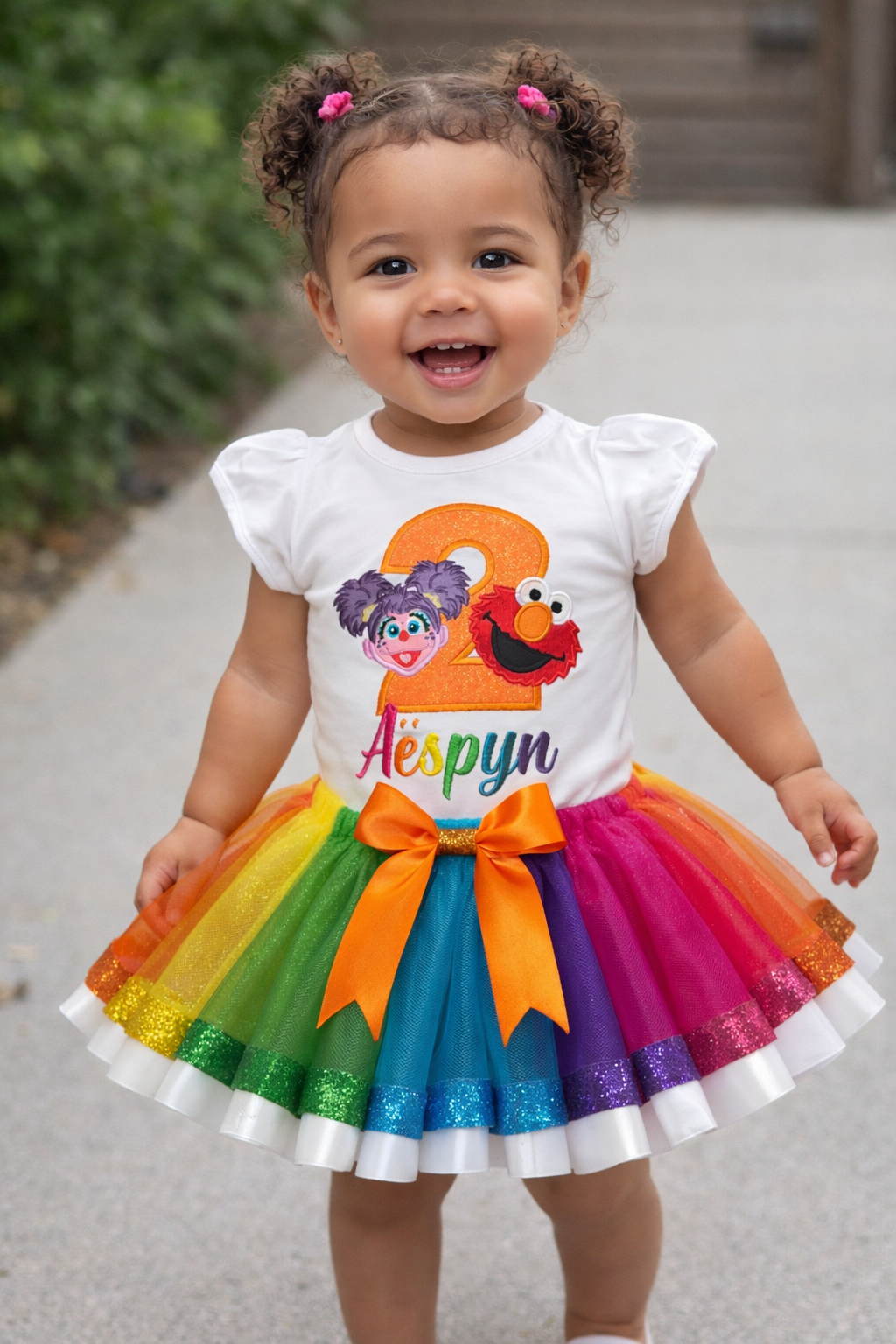 Elmo birthday outfit for girls  ECD Embroidery