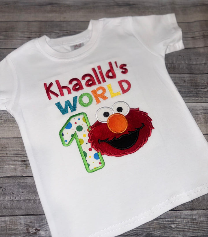 Personalized Elmo-Inspired Birthday Shirt|Custom Birthday Shirt for boys