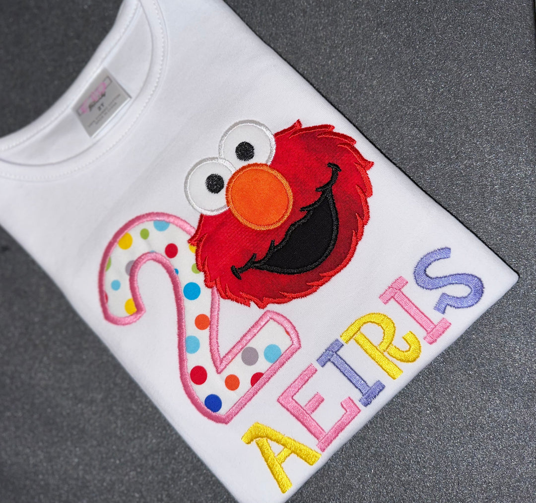 Personalized Elmo Inspired Shirt for girls