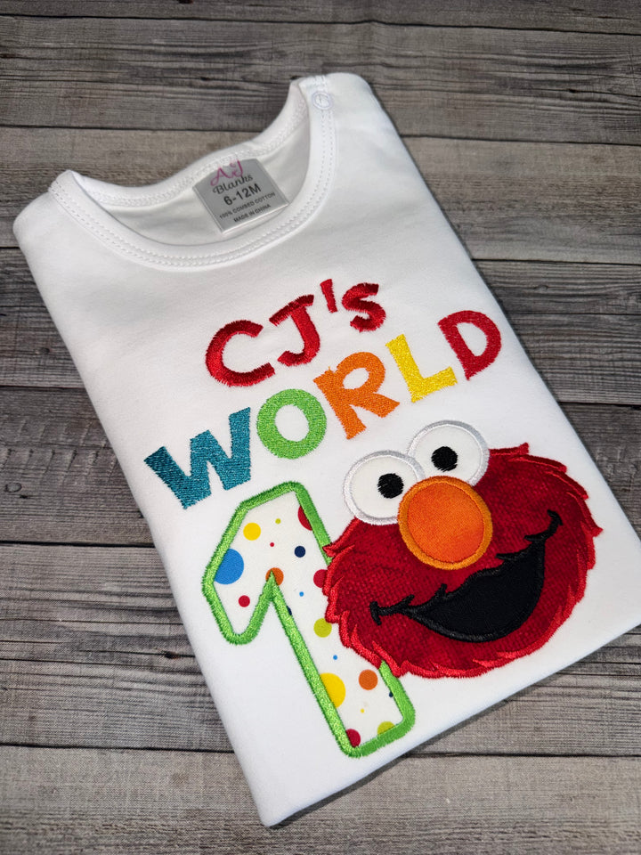 Personalized Elmo-Inspired Birthday Shirt|Custom Birthday Shirt for boys