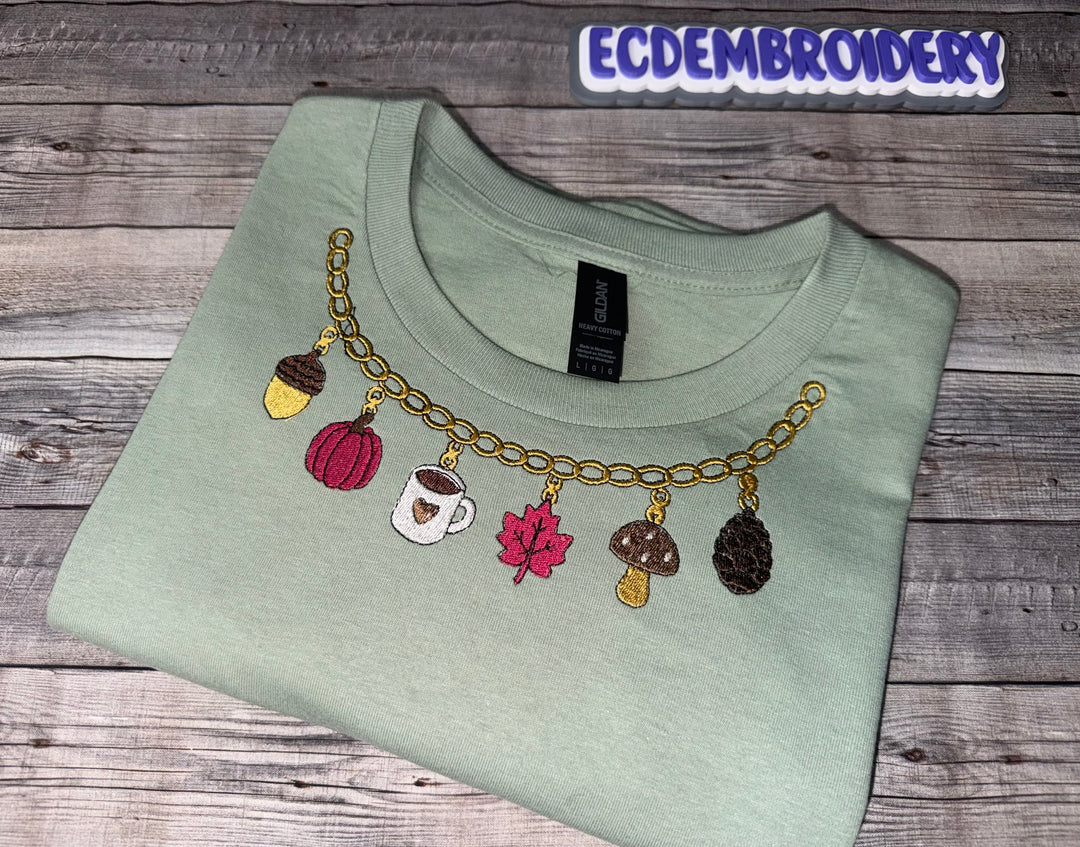 Fall Charm Embroidered Shirt