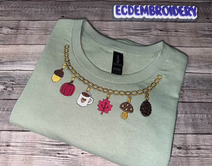 Fall Charm Embroidered Shirt