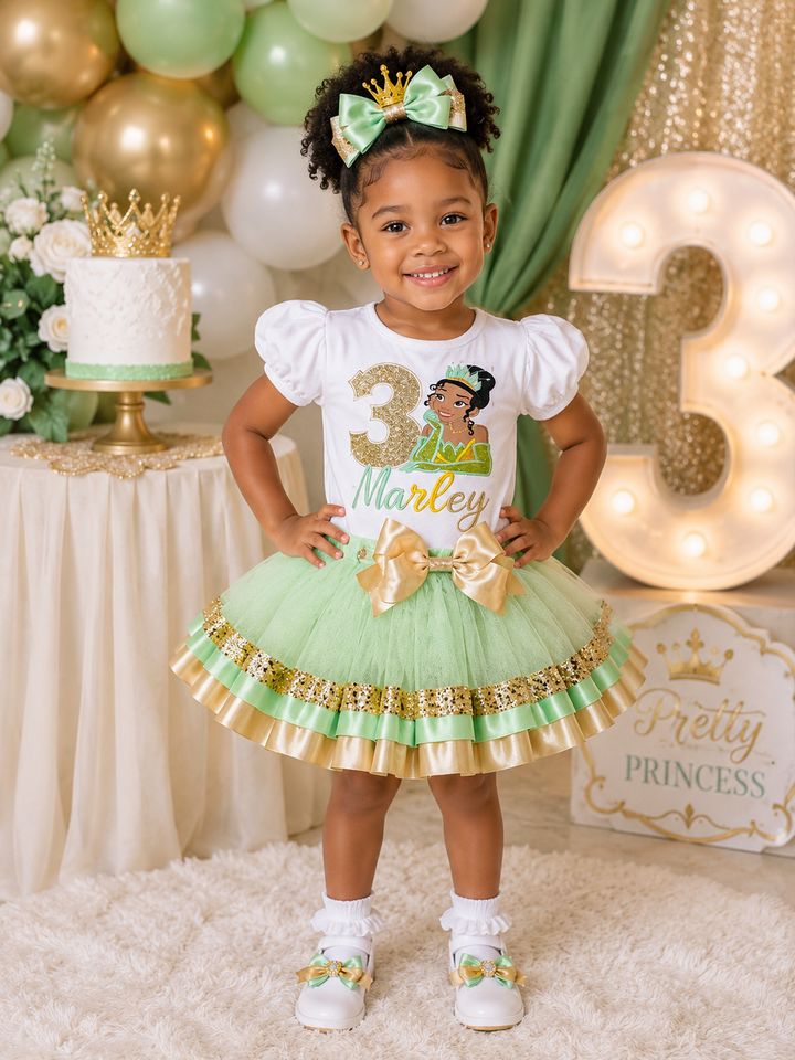 Princess Tiana &amp; The Frog Birthday Outfit