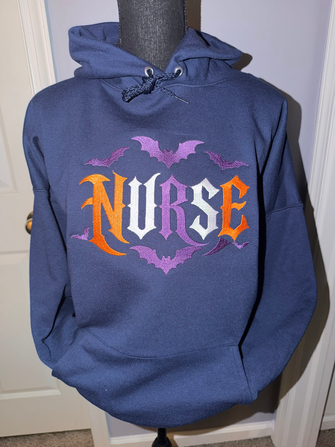 Halloween Nurse Embroidered Hoodie