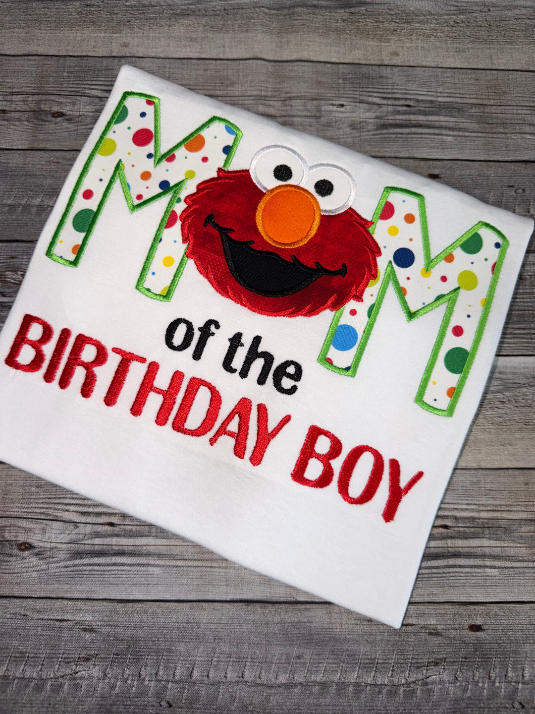 Mom is the birthday boy T-shirt|Elmo inspired