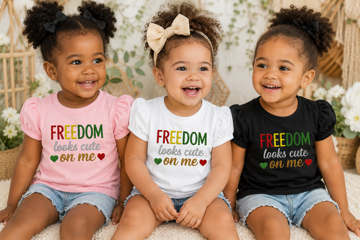 Freedom looks cute on me shirt