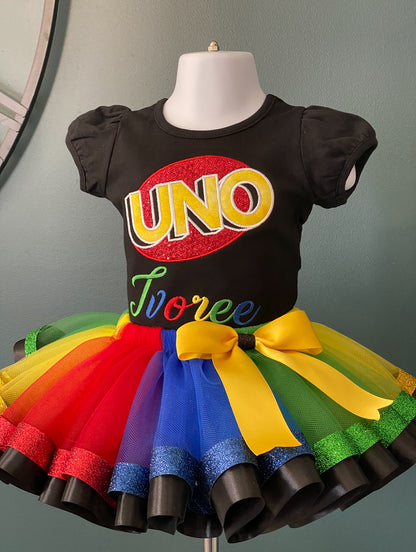 Uno birthday theme outfit for girls. 1st birthday theme and ideas