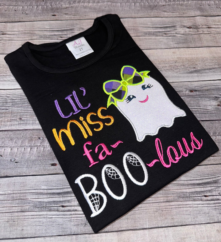 Lil miss faBOOLous Halloween shirt for kids