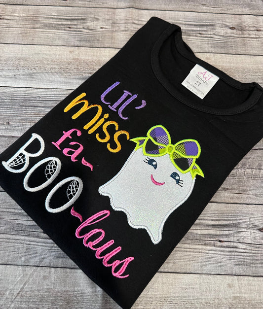 Lil miss faBOOLous Halloween shirt for kids