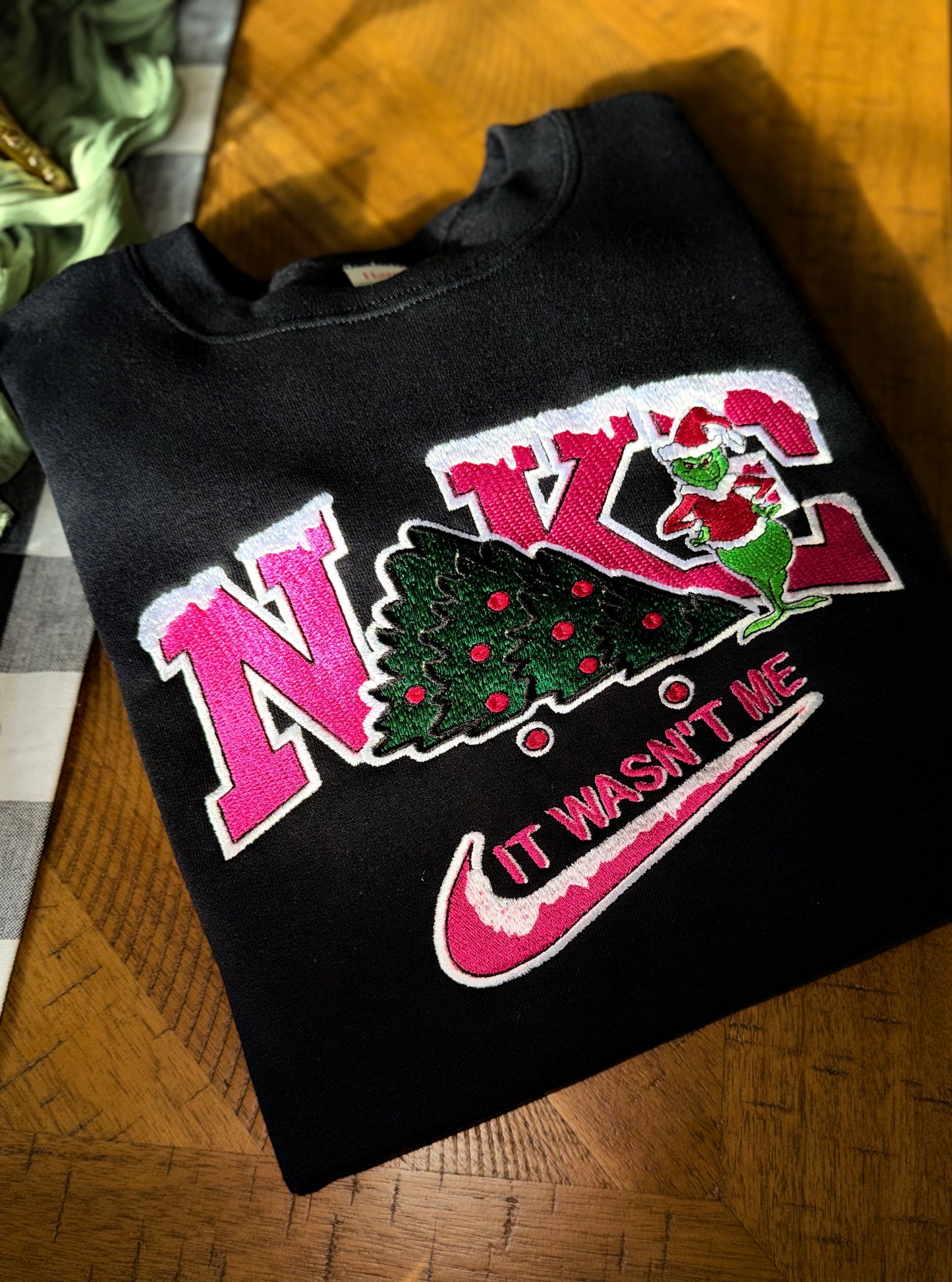 It Wasn’t Me” Grinch Christmas Sweatshirt
