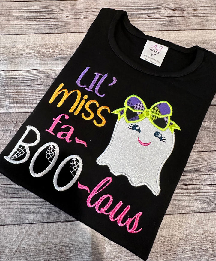Lil miss faBOOLous Halloween shirt for kids