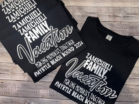 Personalized family vacation shirt