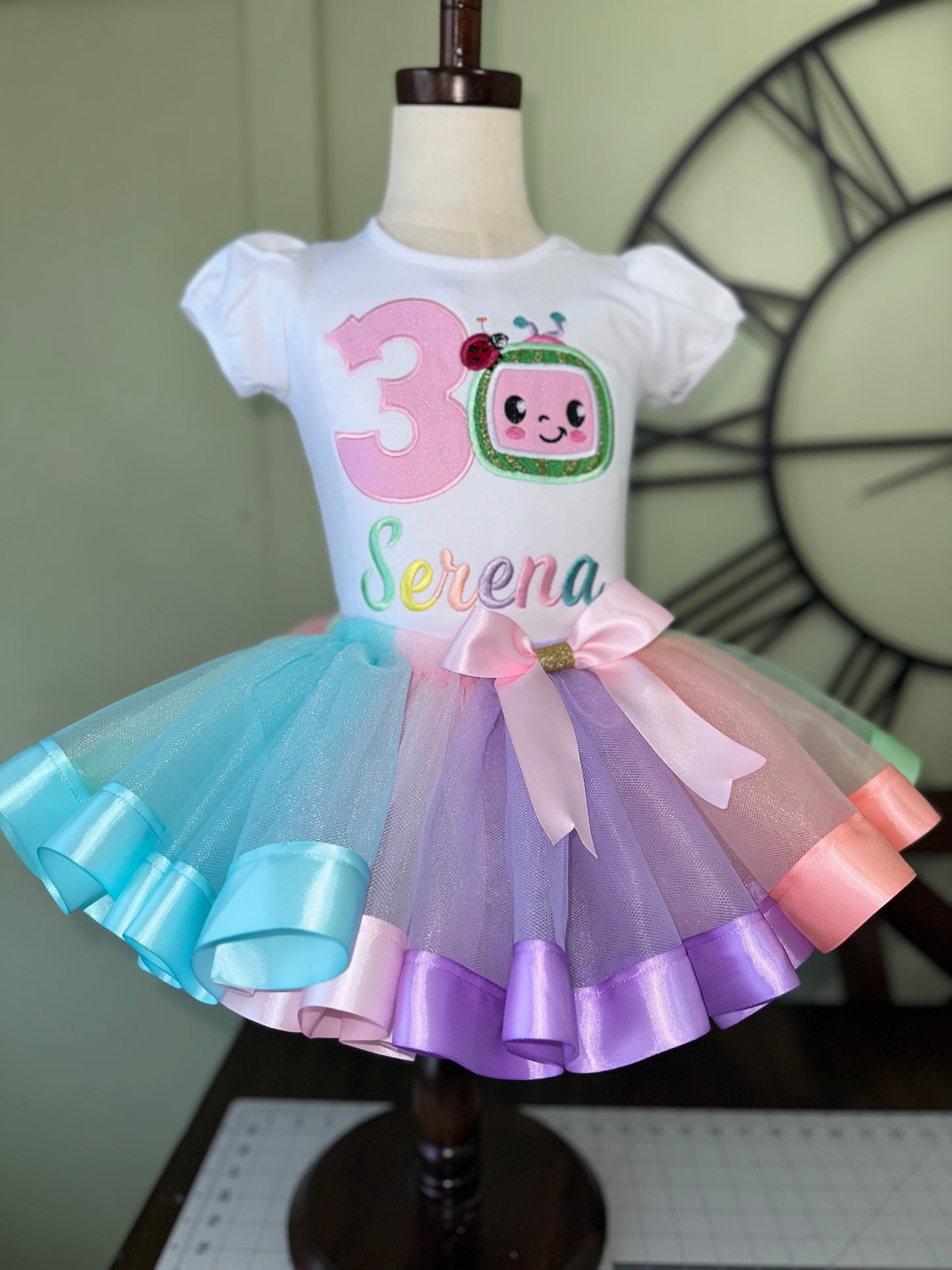 Cocomelon birthday party outfit for girls