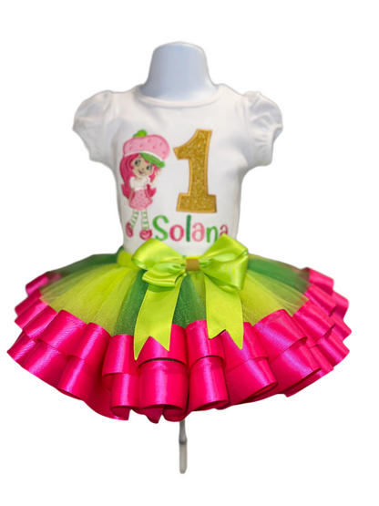 Strawberry shortcake birthday outfit|Strawberry Shortcake birthday theme|Girls bday|Custom embroidery ECD Embroidery Strawberry shortcake birthday outfit|Strawberry Shortcake birthday theme|Girls bday|Custom embroidery ECD Embroidery