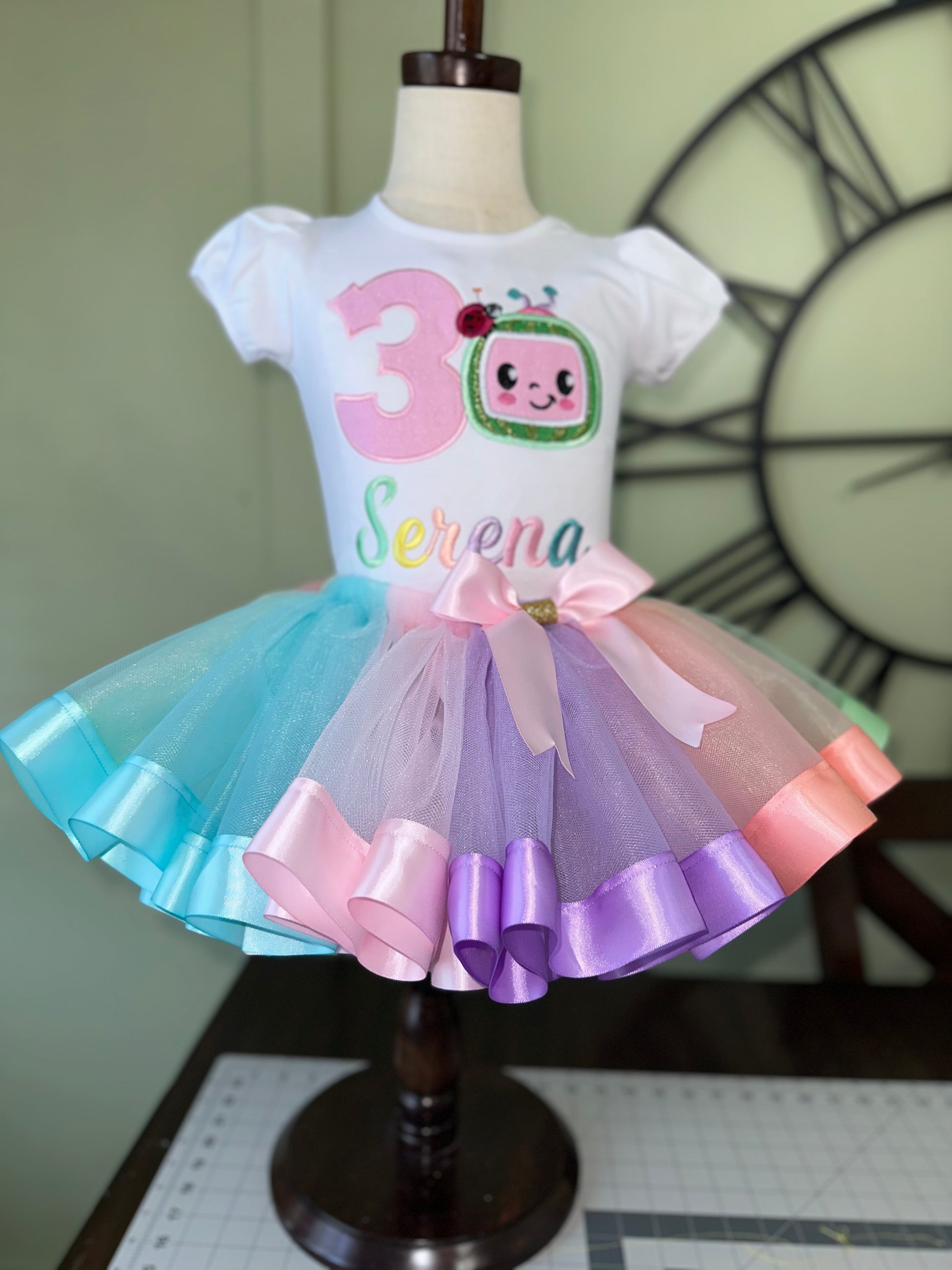 Cocomelon birthday party outfit for girls