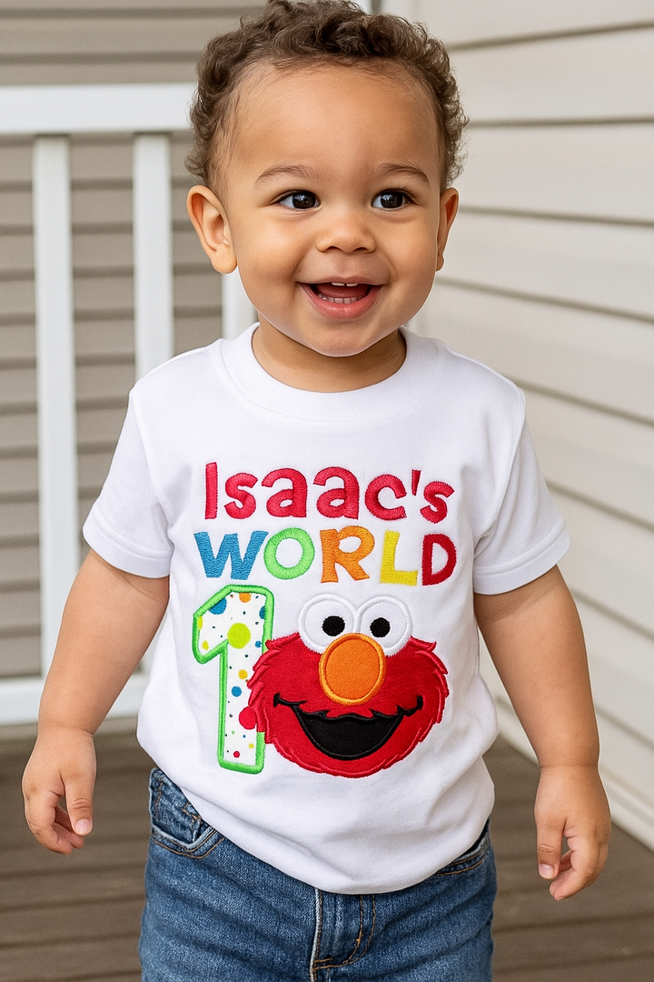 Personalized Elmo-Inspired Birthday Shirt|Custom Birthday Shirt for boys