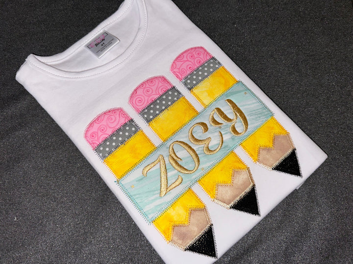 Back to School Pencil Shirt for girls