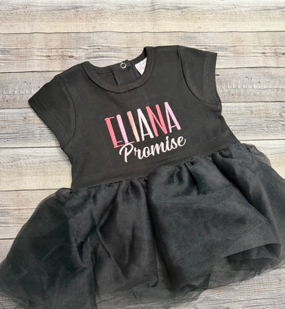 Personalized name shirt Tutu Romper for babies
