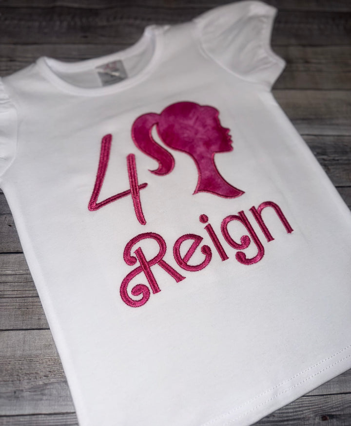 Personalized Barbie-Inspired Birthday Shirt for Girls|Custom Birthday shirt