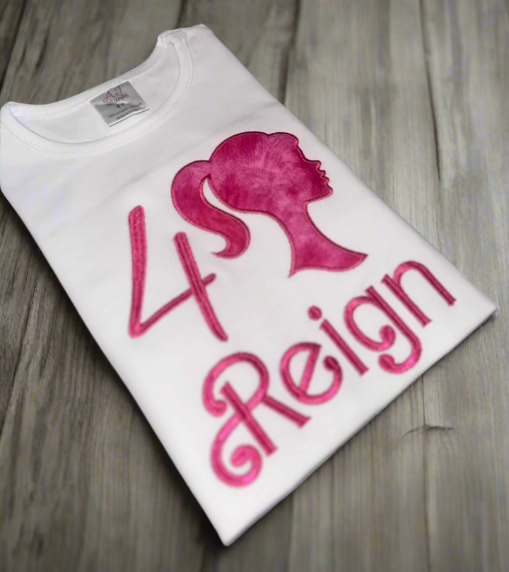Personalized Barbie-Inspired Birthday Shirt for Girls|Custom Birthday shirt