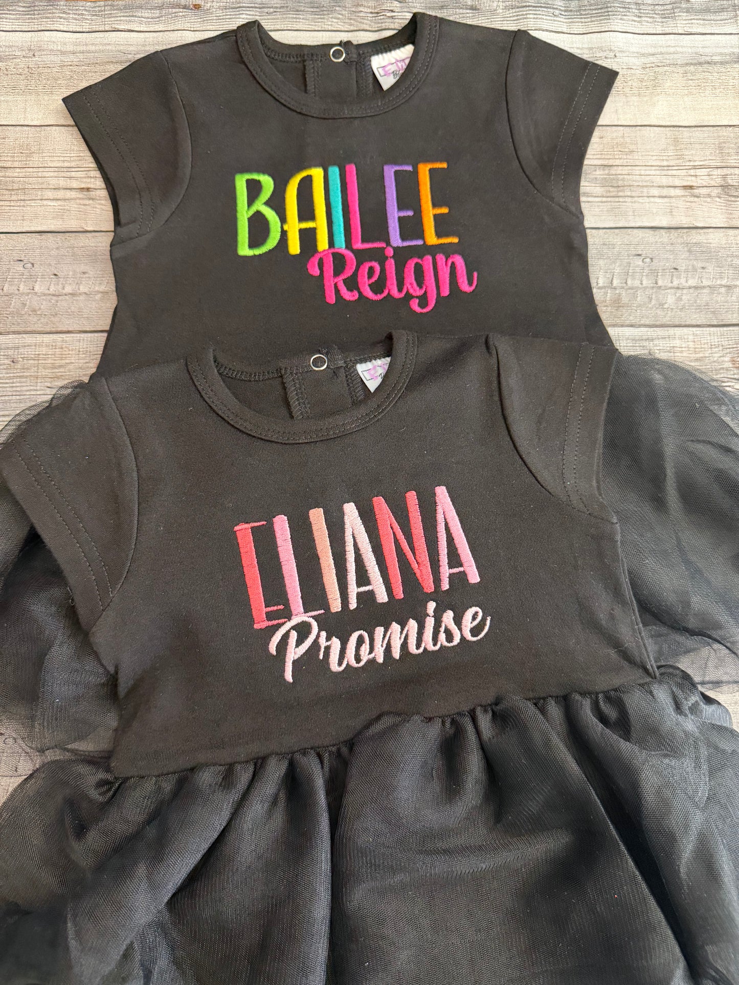 Personalized name shirt Tutu Romper for babies